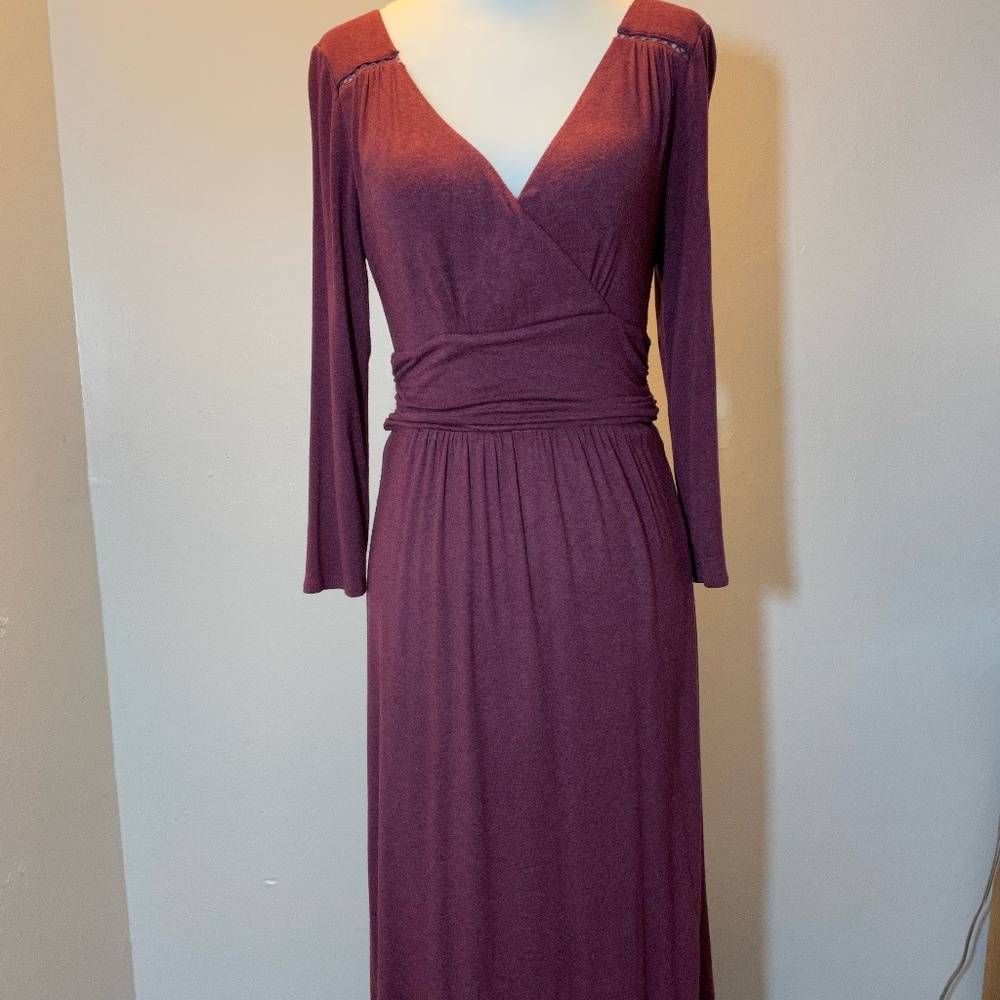 Burgundy dress by Maeve